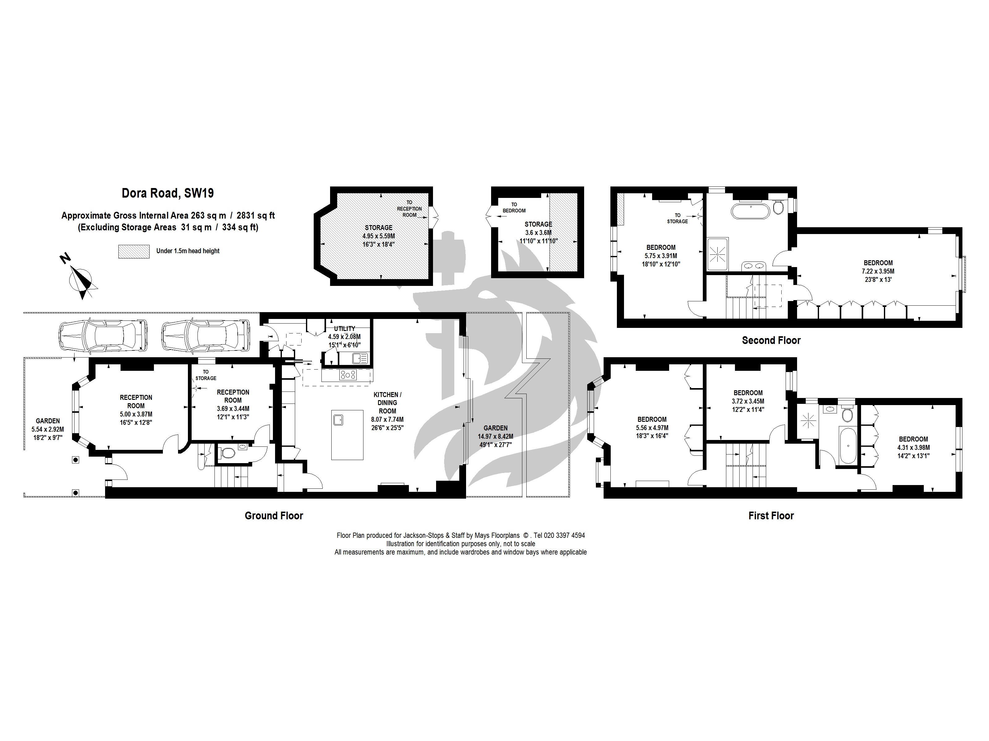 5 Bedrooms Semi-detached house to rent in Dora Road, London SW19