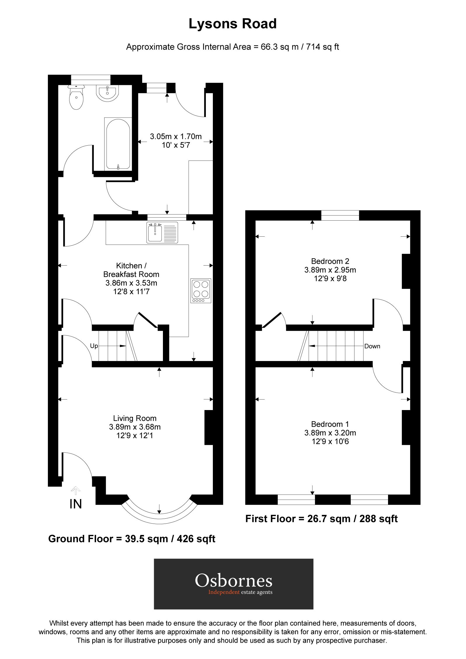 76, Lysons Road, Aldershot floorplan