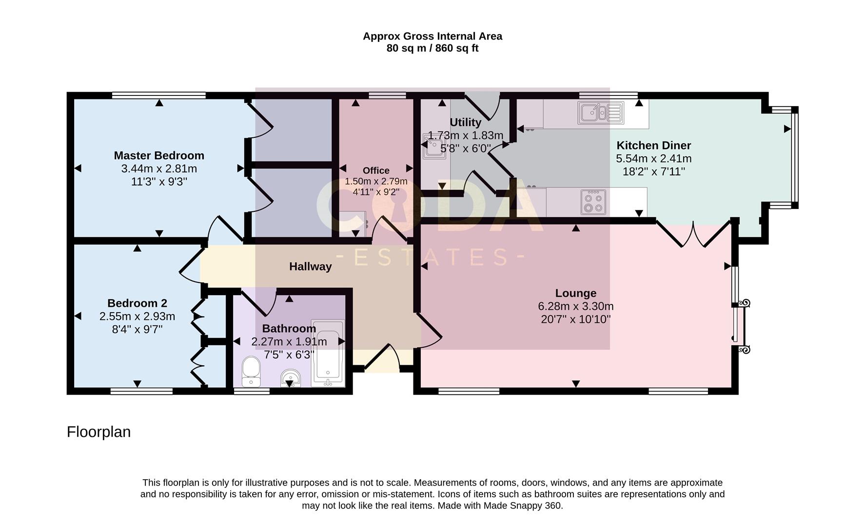 Cedar Crescent, Glasgow floorplan
