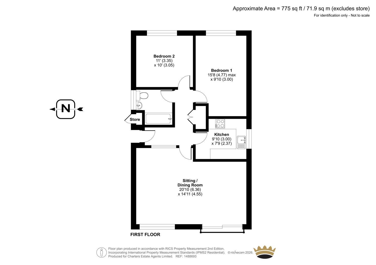 Flat 4 Salisbury House,, Goring Street, Worthing floorplan