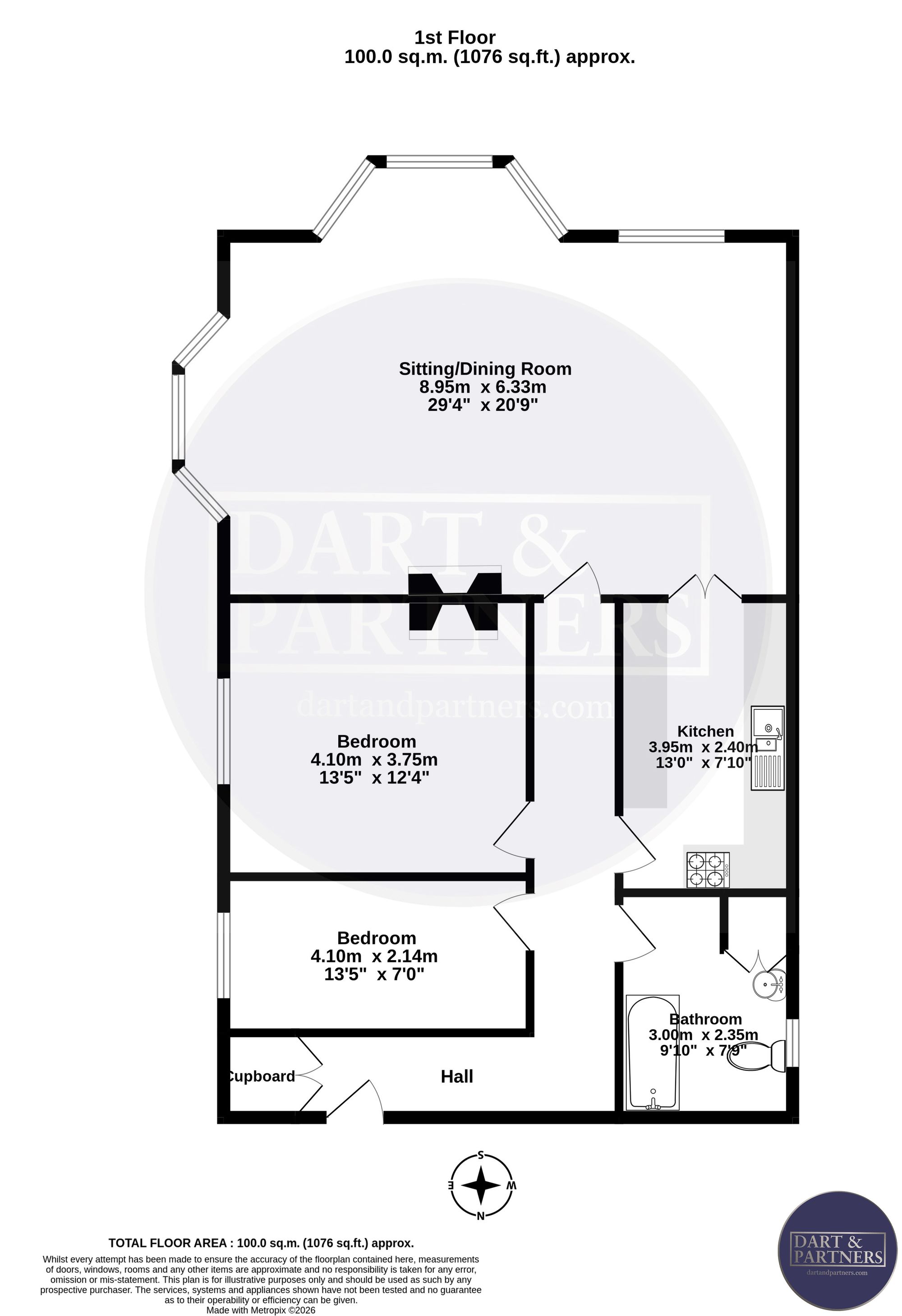Flat 2, East Cliff House The Drive, Dawlish floorplan