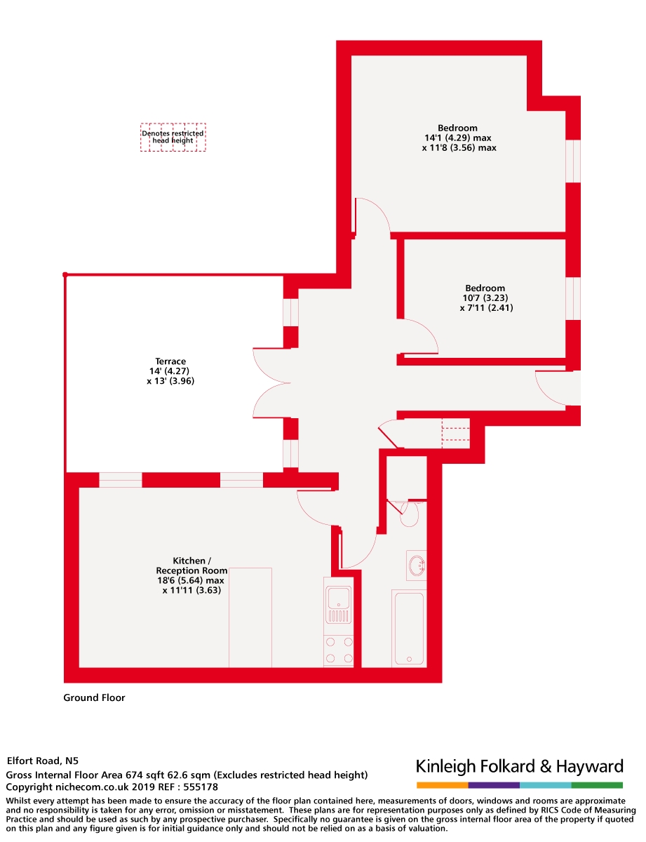 Elfort Road, London floorplan