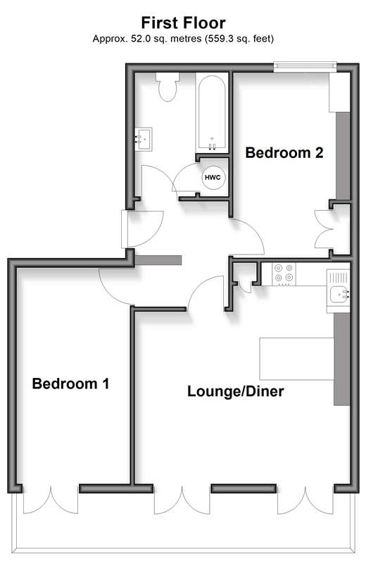 Lewis Crescent Cliftonville, Margate floorplan