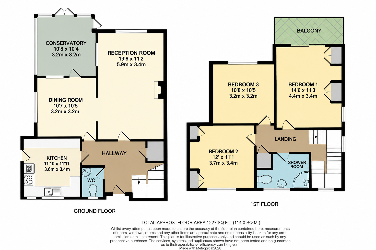 16, Ingham Road, South Croydon floorplan