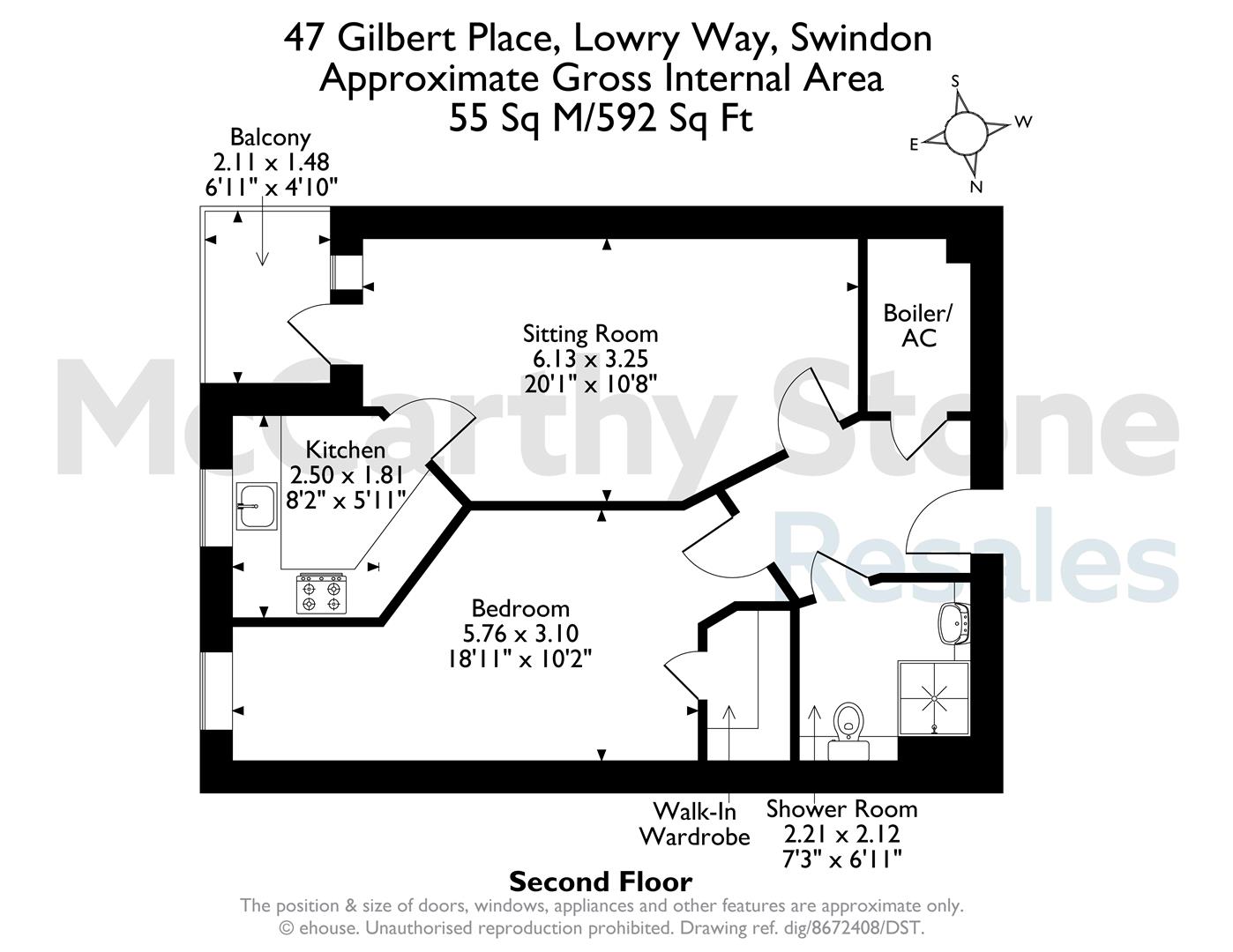 47 Gilbert Place, Lowry Way, Swindon floorplan