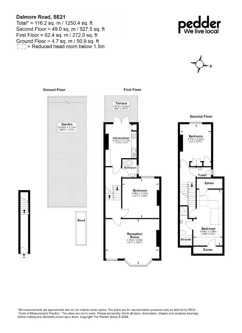 Upper Flat, 22b, Dalmore Road, London floorplan
