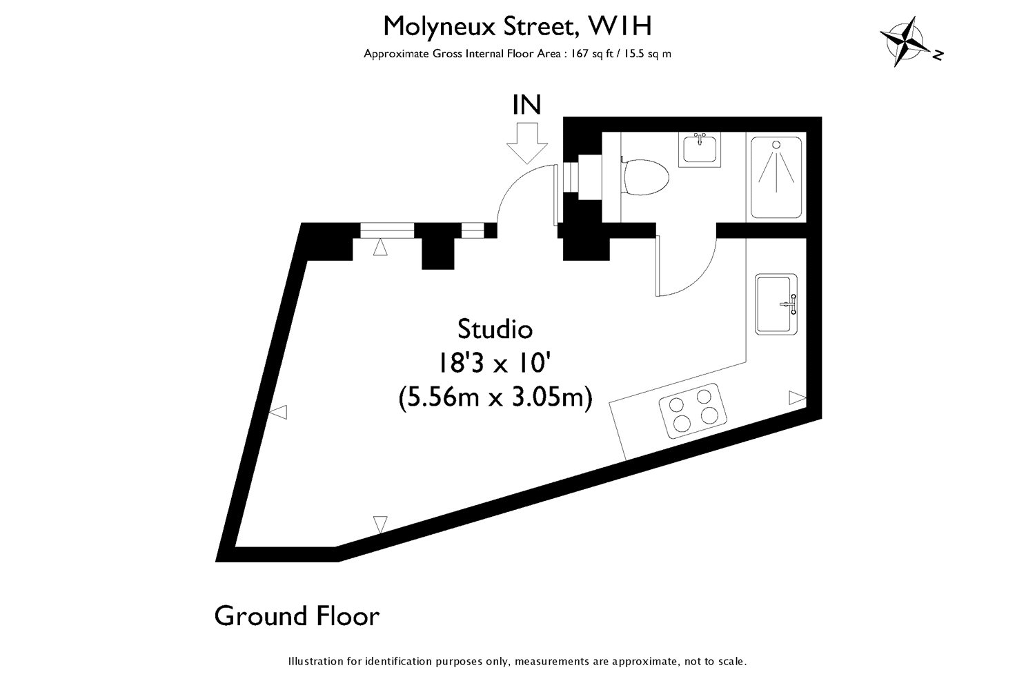 0 Bedrooms Studio to rent in Molyneux Street, London W1H