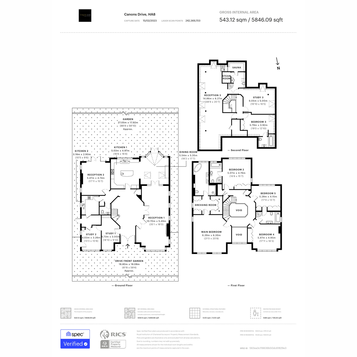 Canons Drive Edgware, Middlesex HA8, 6 bedroom detached house for sale