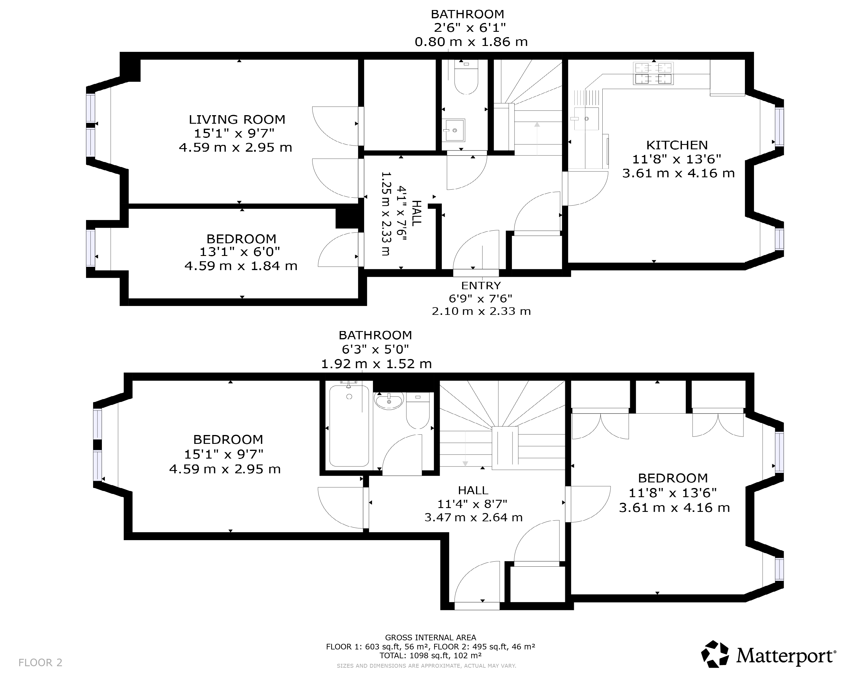 164 Thomson Street, Flat 1/1, Glasgow floorplan