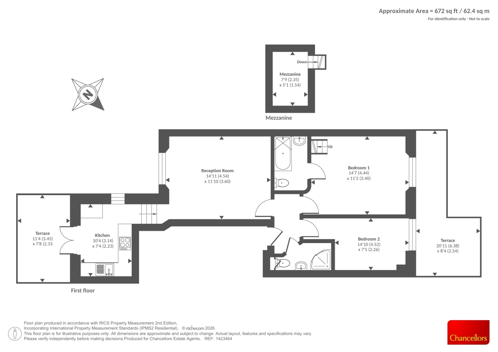 First Floor Flat, 33, Clifton Gardens, London floorplan