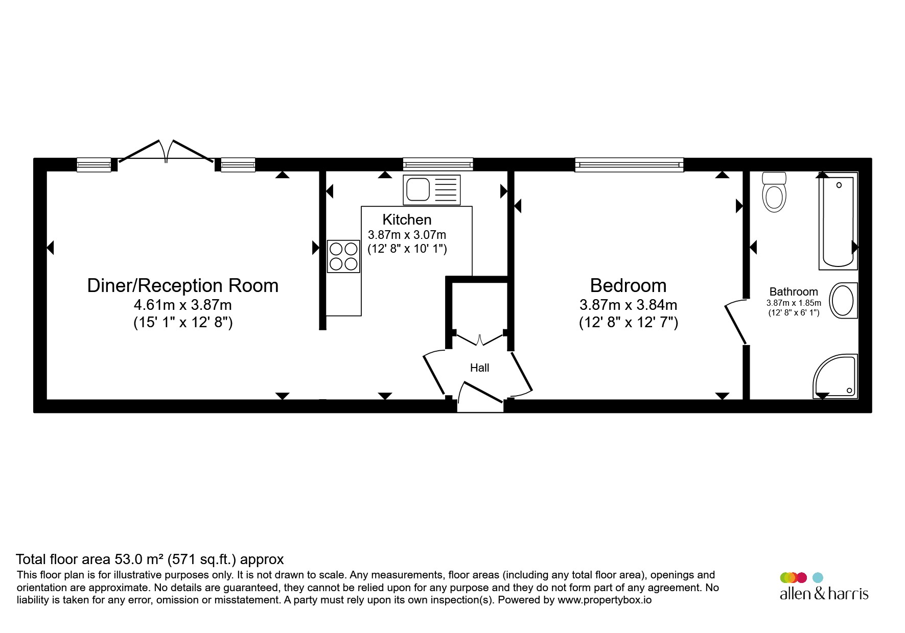 Apartment 2, St. Winefrides, Romilly Crescent, Cardiff floorplan
