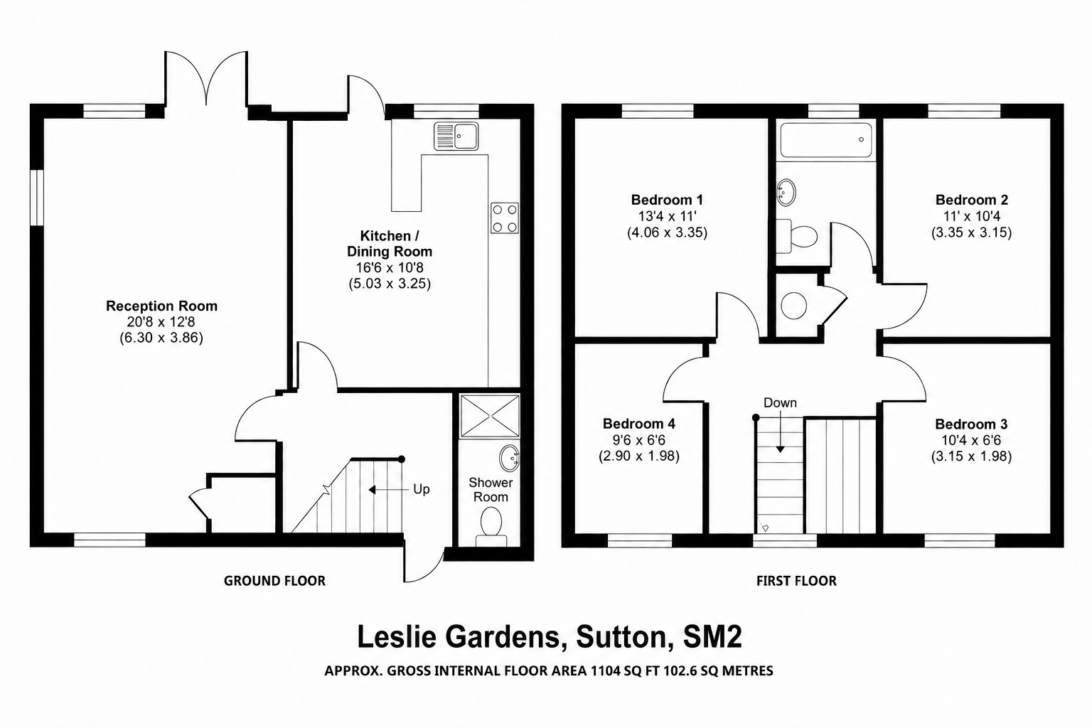 6, Leslie Gardens, Sutton floorplan