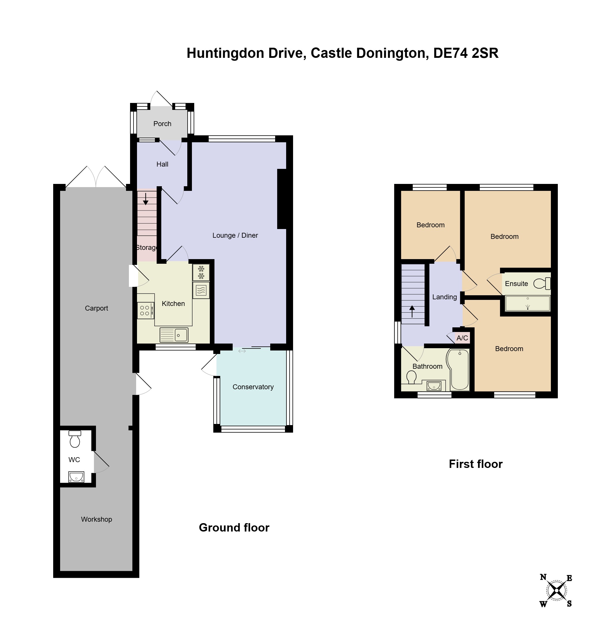 28, Huntingdon Drive, Castle Donington floorplan