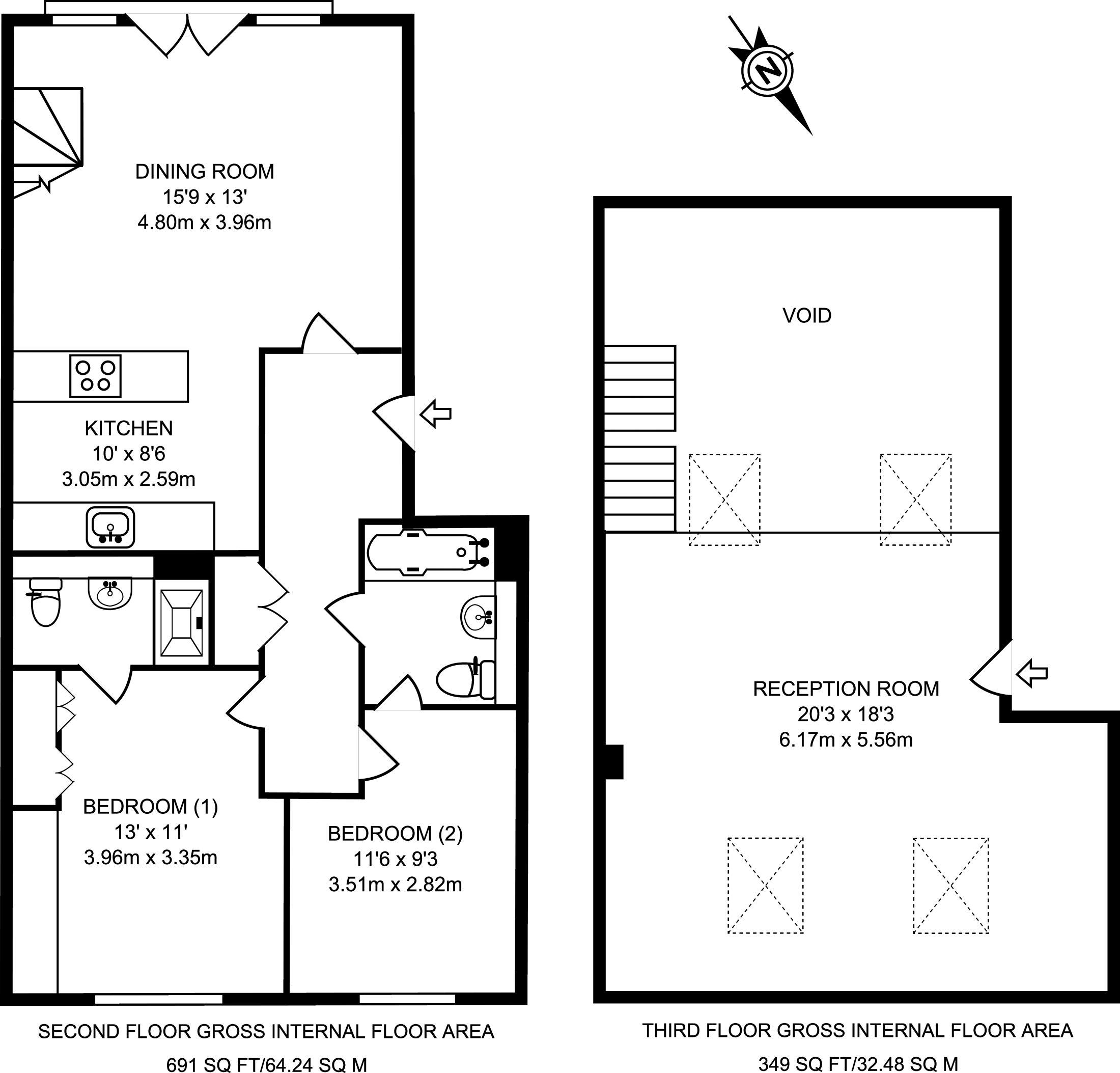 2 Bedrooms Flat to rent in Flamsteed Court, Greenwich, London SE13