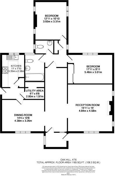 2 Bedrooms Flat to rent in Oak Hill, Surbiton KT6