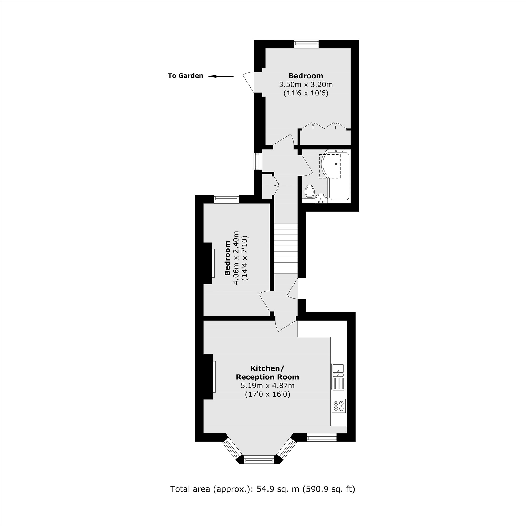 Flat 2, 79, Huddleston Road, London floorplan