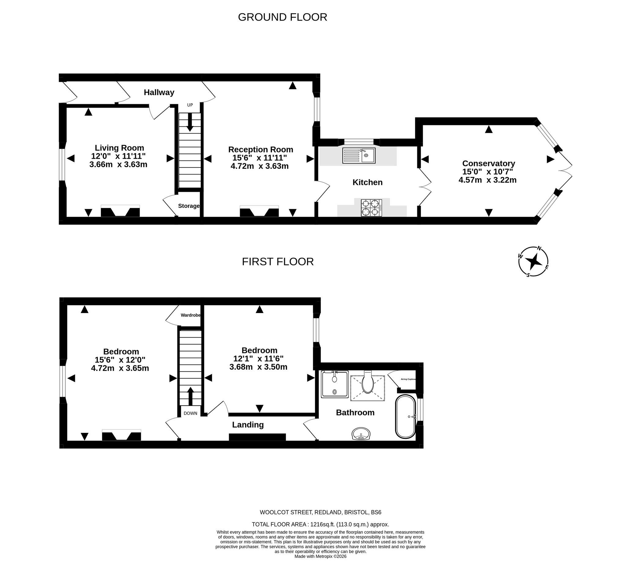 43 Woolcot Street, Bristol floorplan