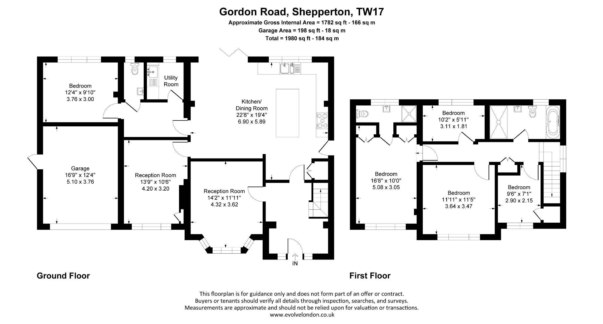 24 Gordon Road, Shepperton, Surrey floorplan