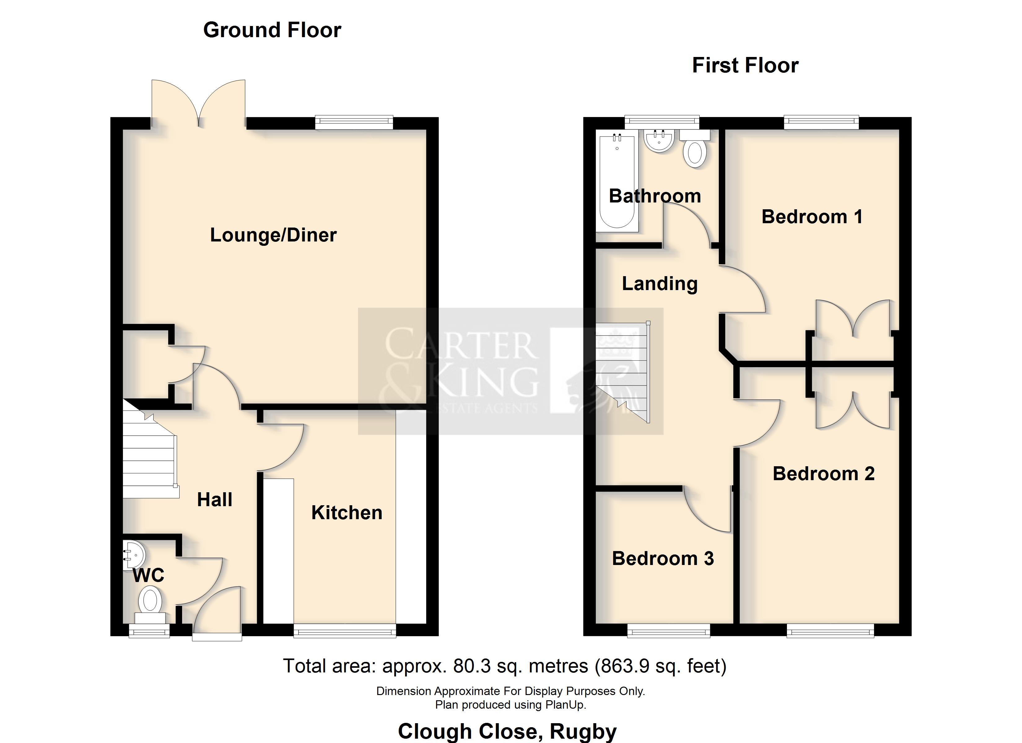 1, Clough Close, Rugby floorplan