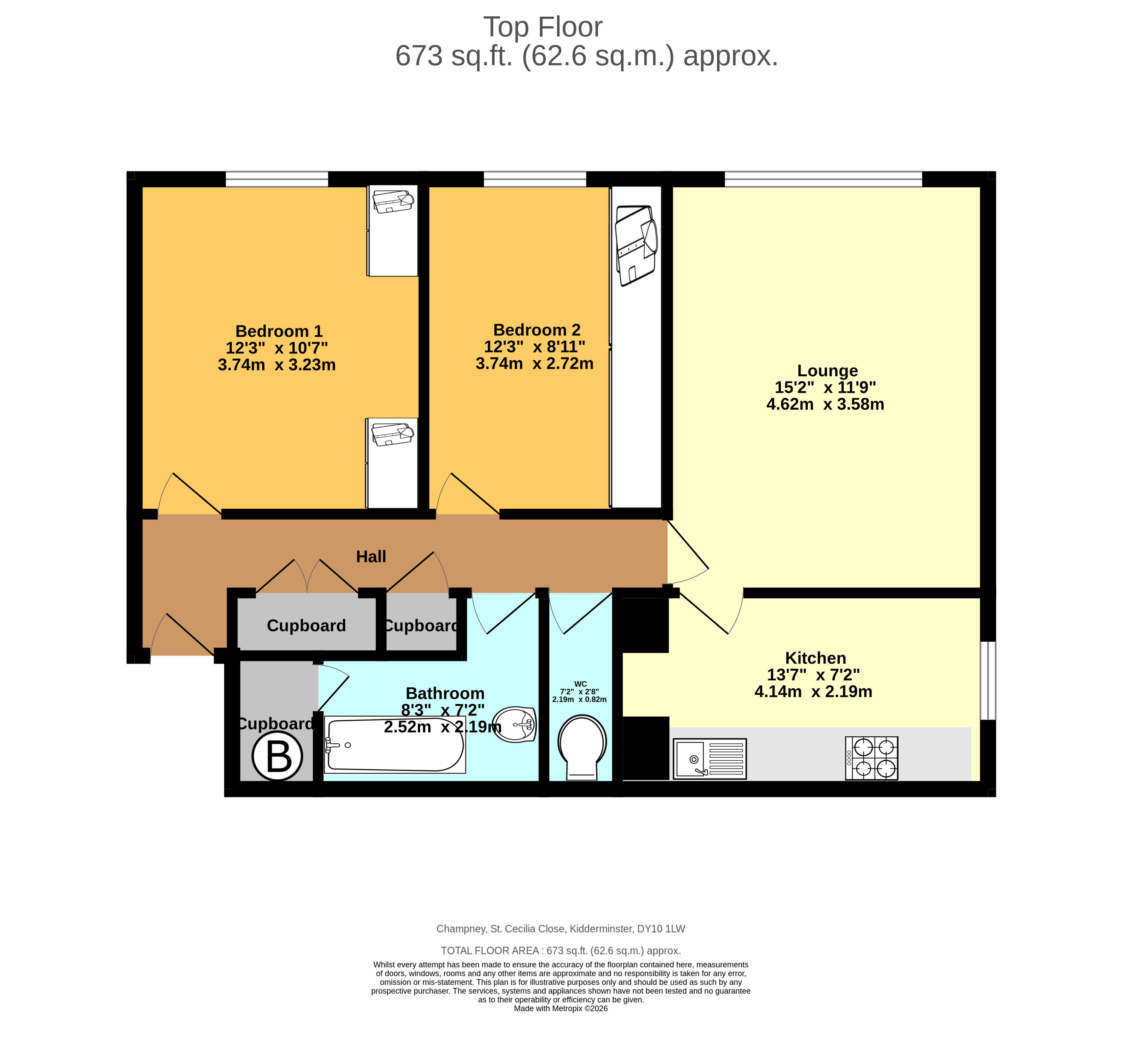 St. Cecilia Close, Kidderminster floorplan