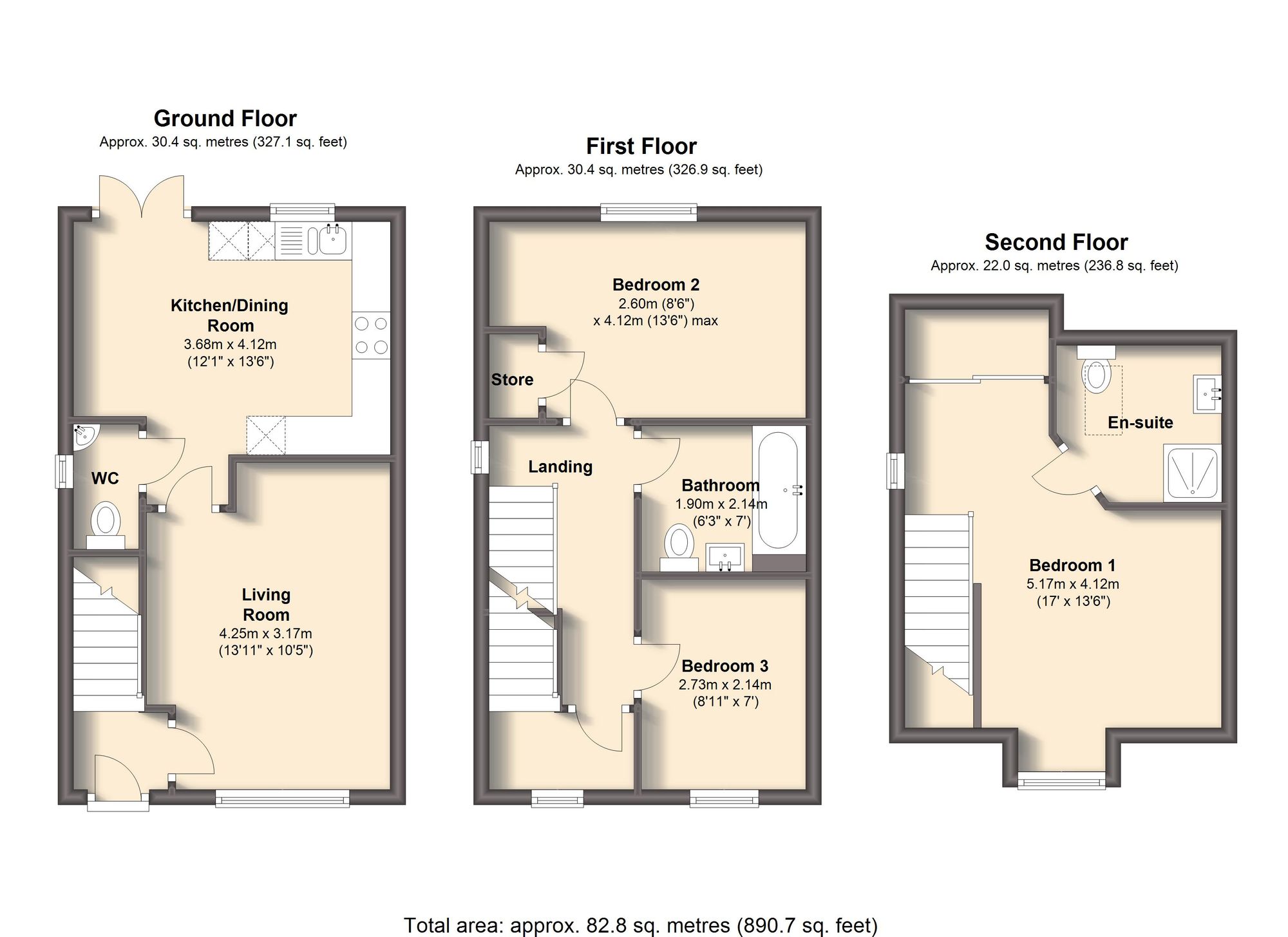 25 School House Way, Chesterfield floorplan