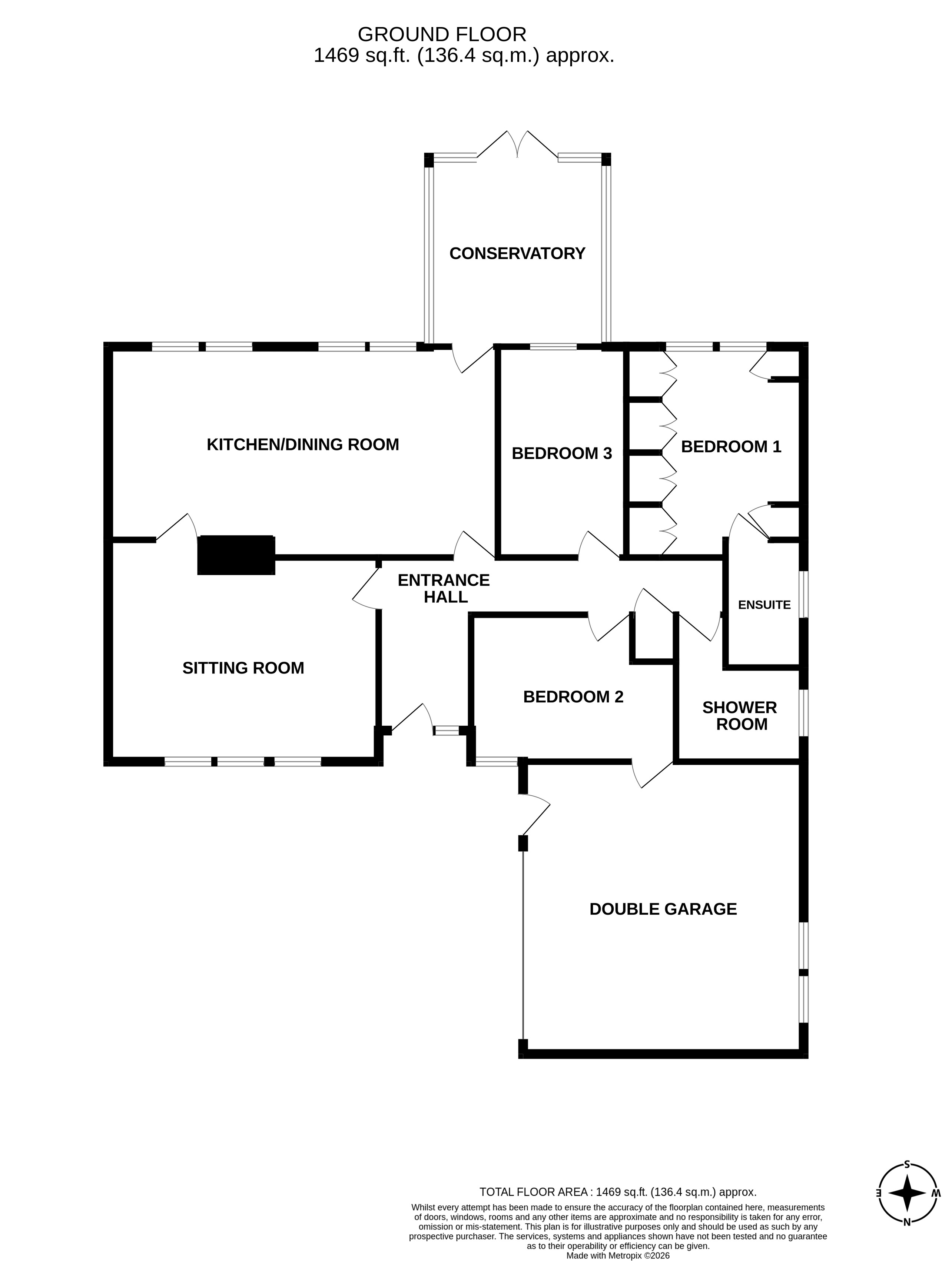 26, Oak Drive, Malvern floorplan