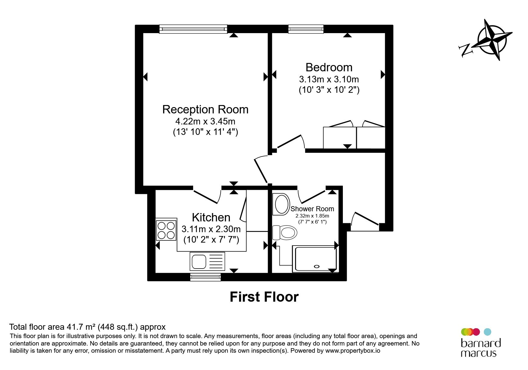 Flat 5, Linford Court, 14, Appleton Square, Mitcham floorplan