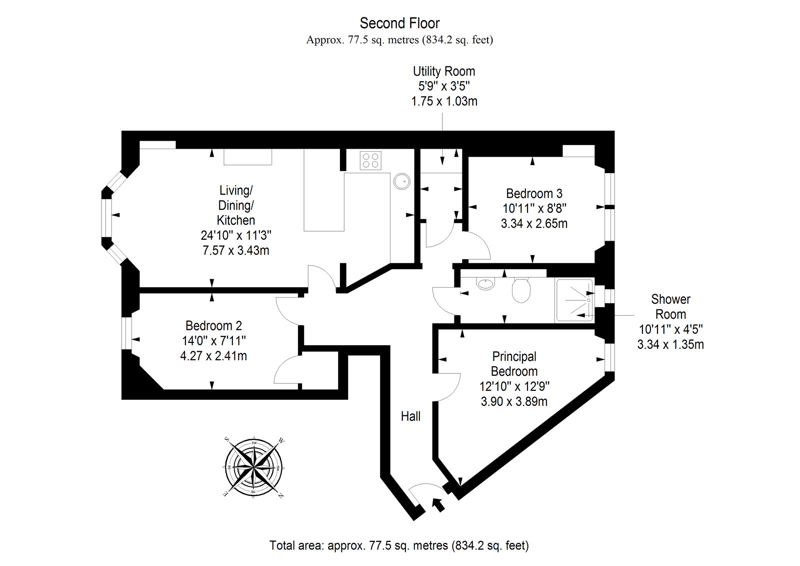 2/6, Bath Street, Edinburgh floorplan