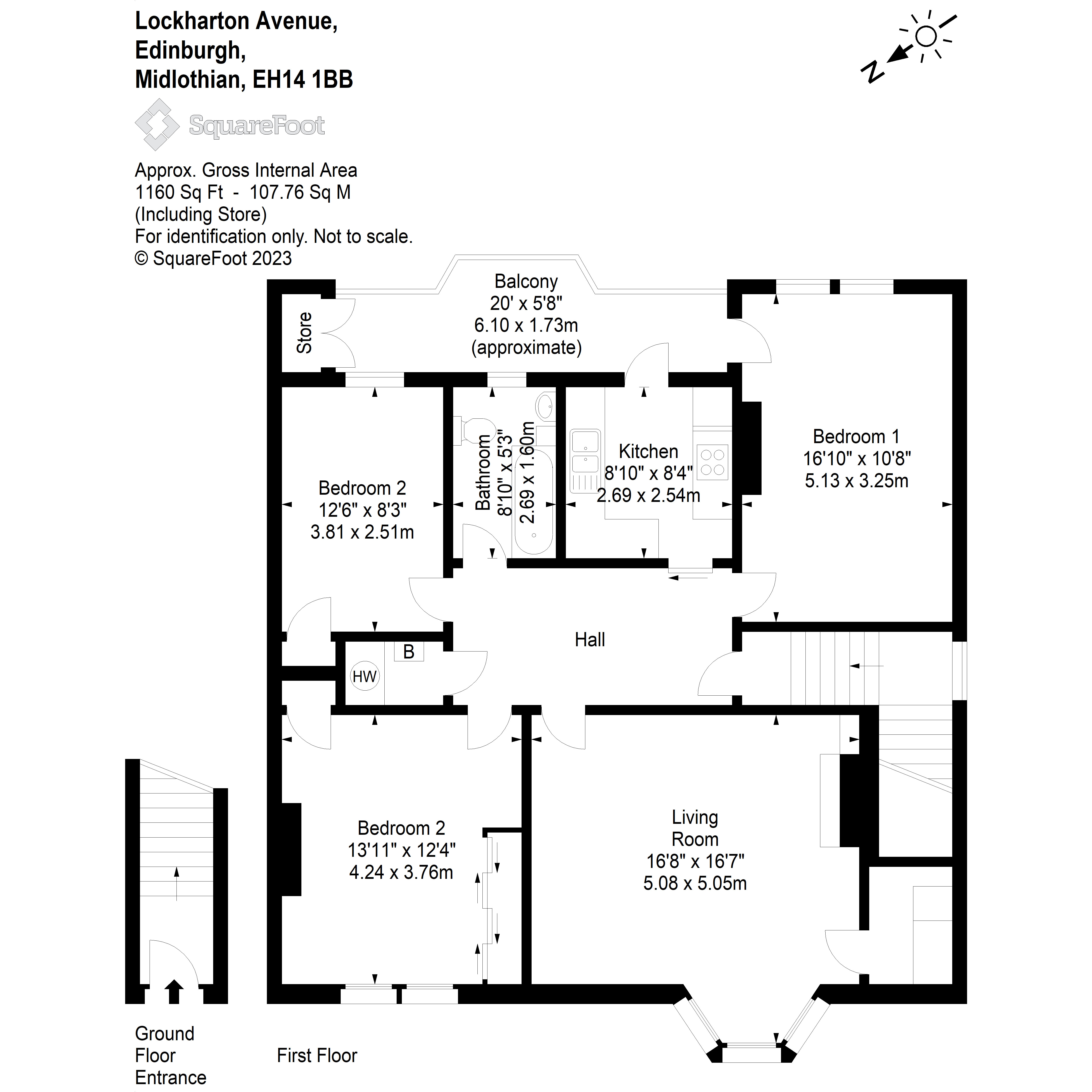 Lockharton Avenue, Craiglockhart, Edinburgh EH14, 3 bedroom flat for