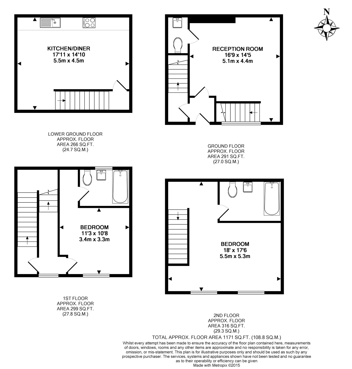 2 Bedrooms Terraced house to rent in Sylvester Road, London E8