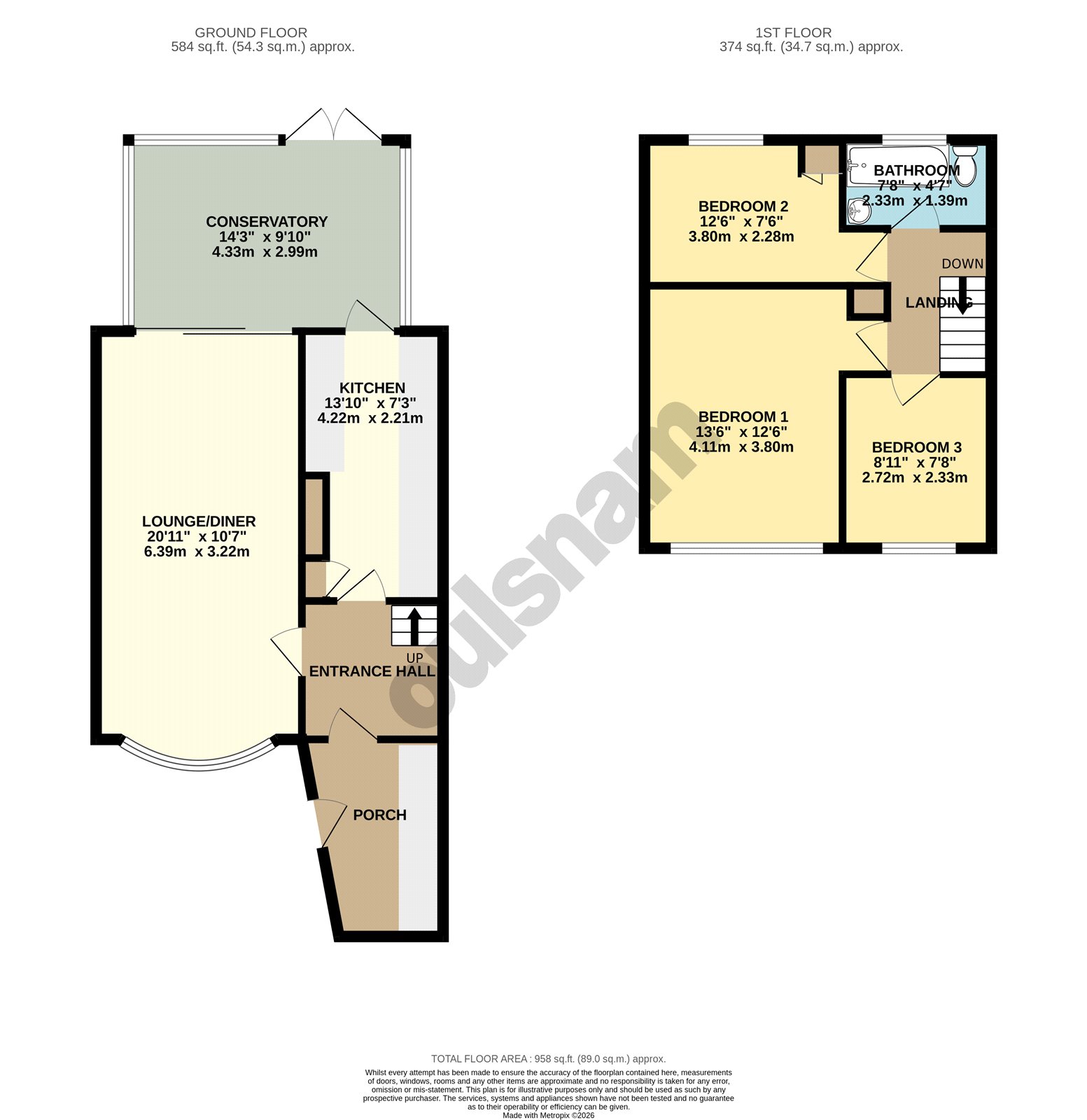 21, Burnlea Grove, Birmingham floorplan