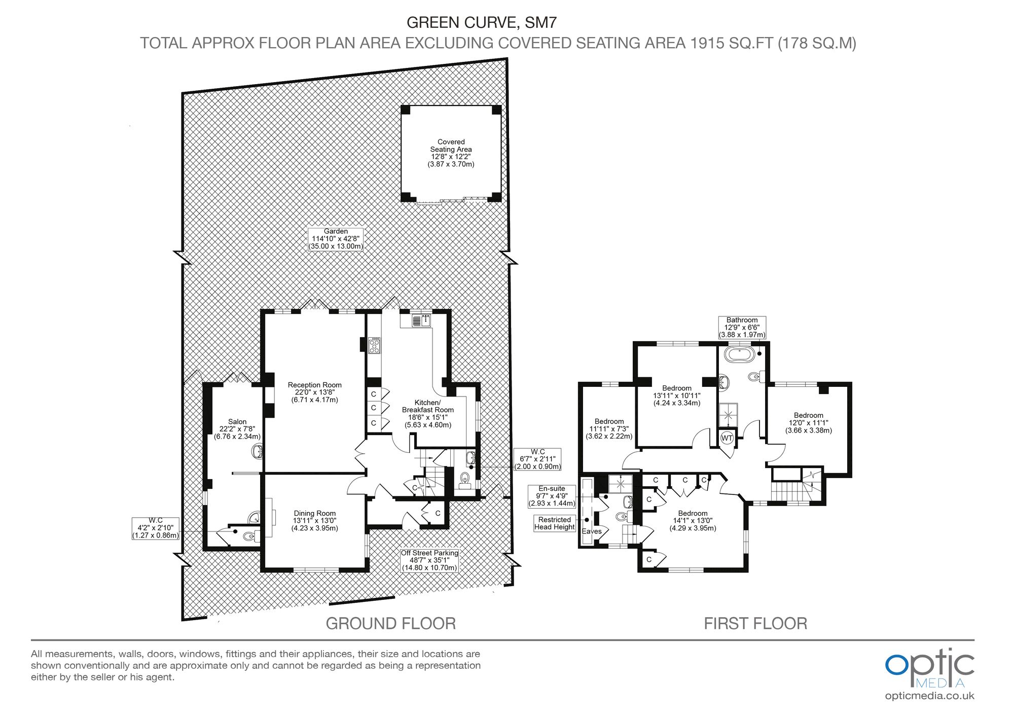 35 Green Curve, Banstead floorplan
