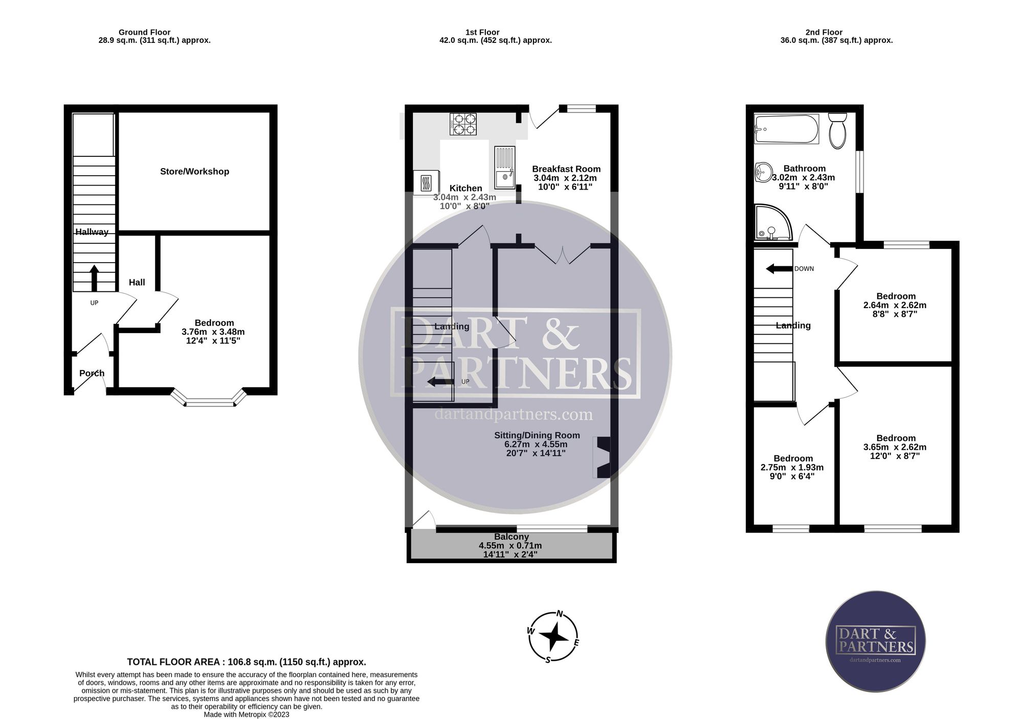 6 Alexandra Terrace, Teignmouth floorplan