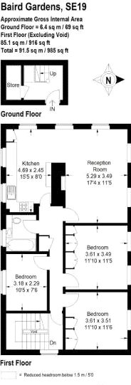 3 Bedrooms Maisonette for sale in Baird Gardens, London SE19