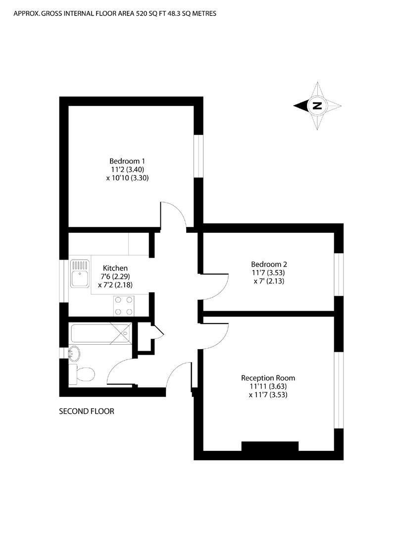 2 Bedrooms Flat to rent in Park Close, Kingston Upon Thames KT2