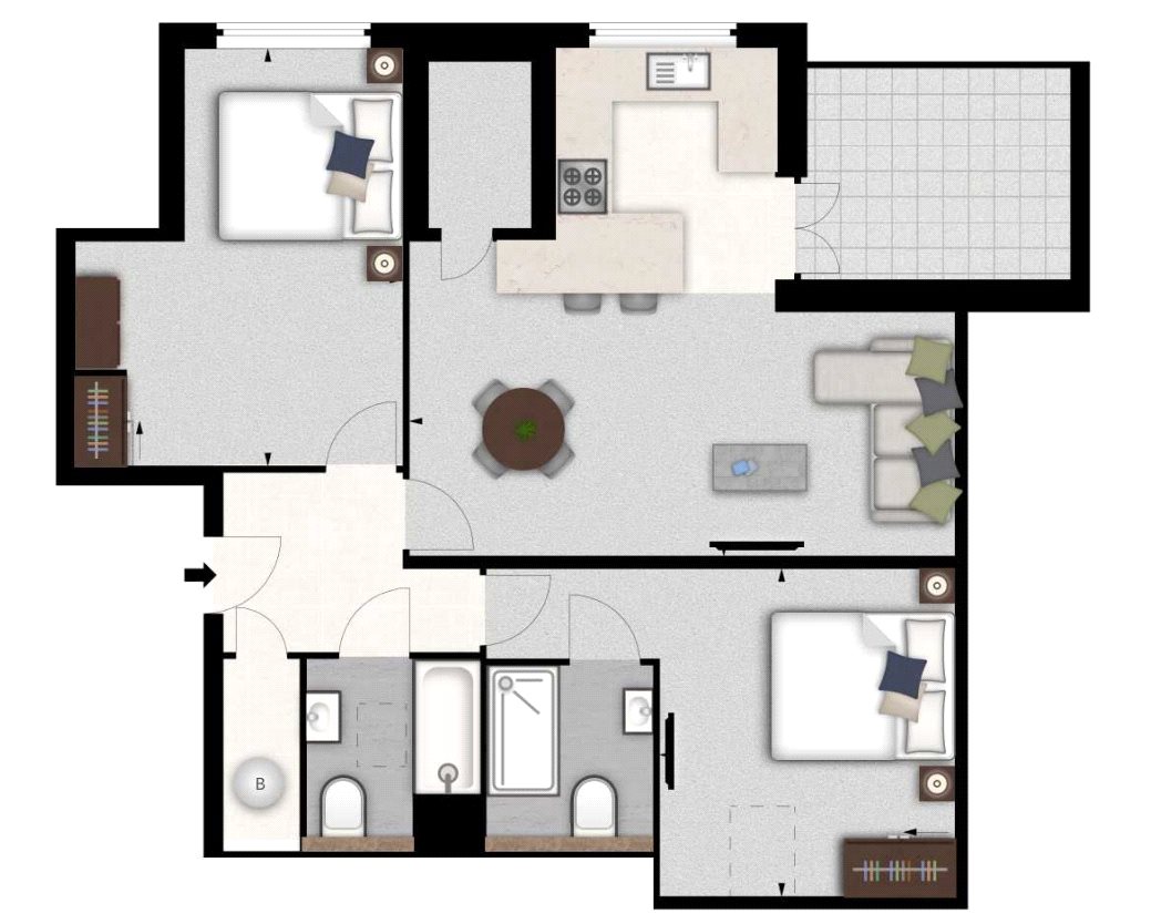 2 Bedrooms Flat to rent in Palace Wharf Apartments, Rainville Road, London W6