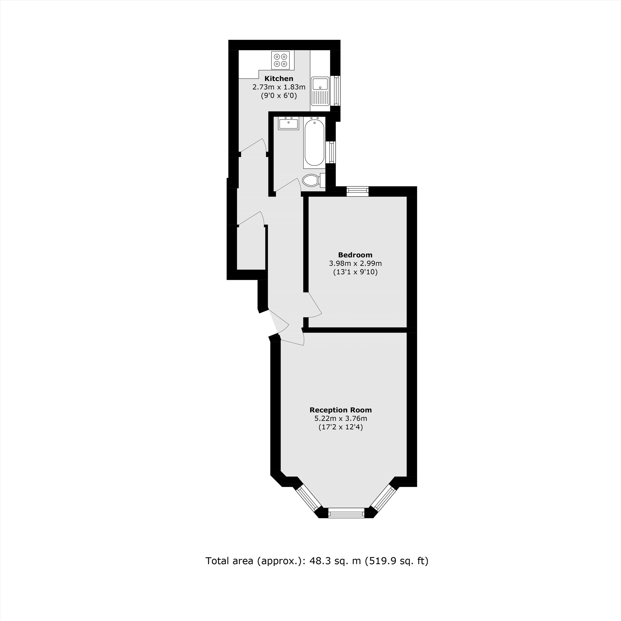 Ground Floor Flat, 21, Fairholme Road, London floorplan