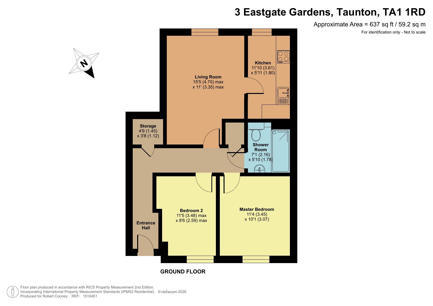 3 Eastgate Gardens, Taunton floorplan