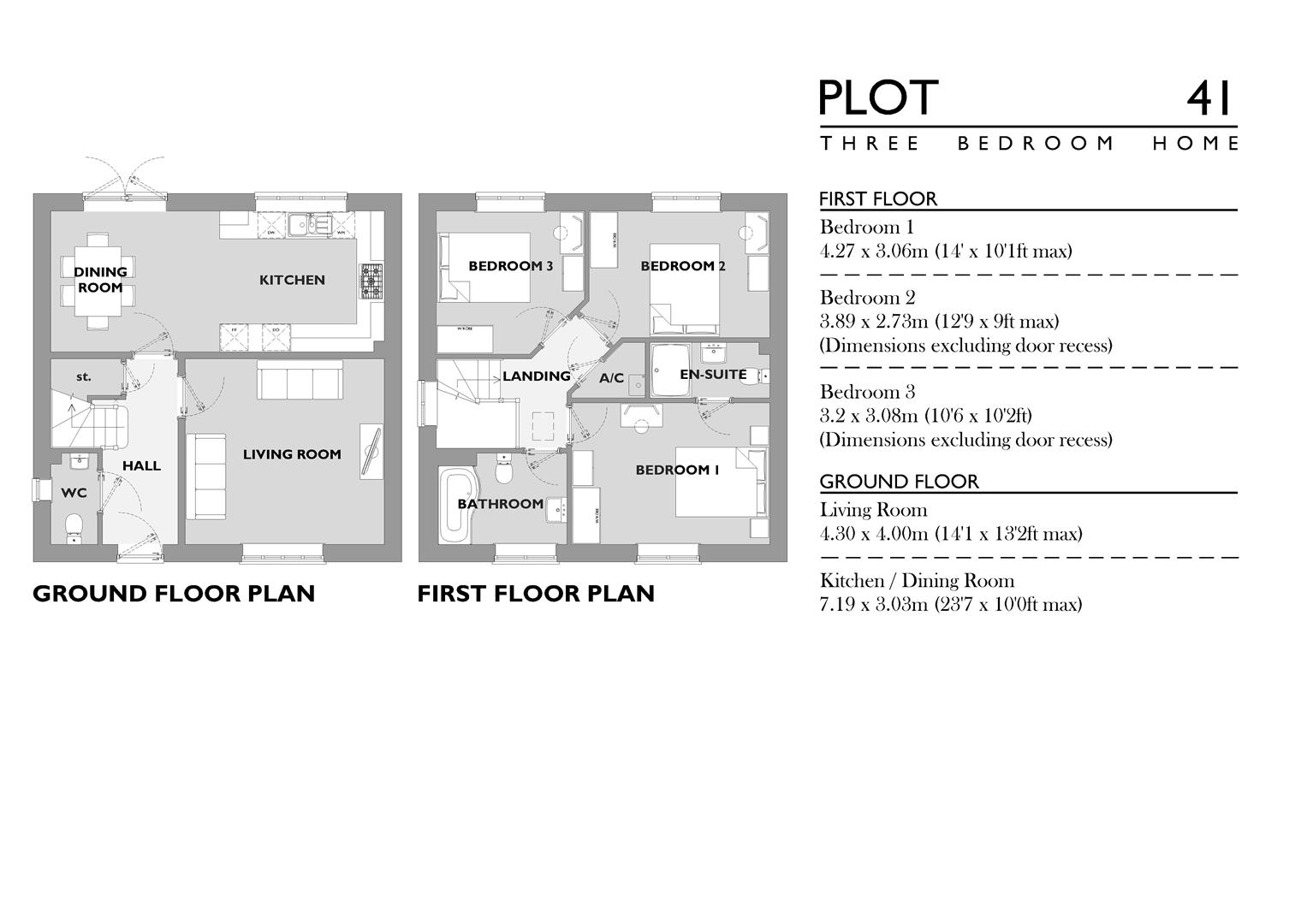 Plot 41, 21, Constable Crescent, Weymouth floorplan