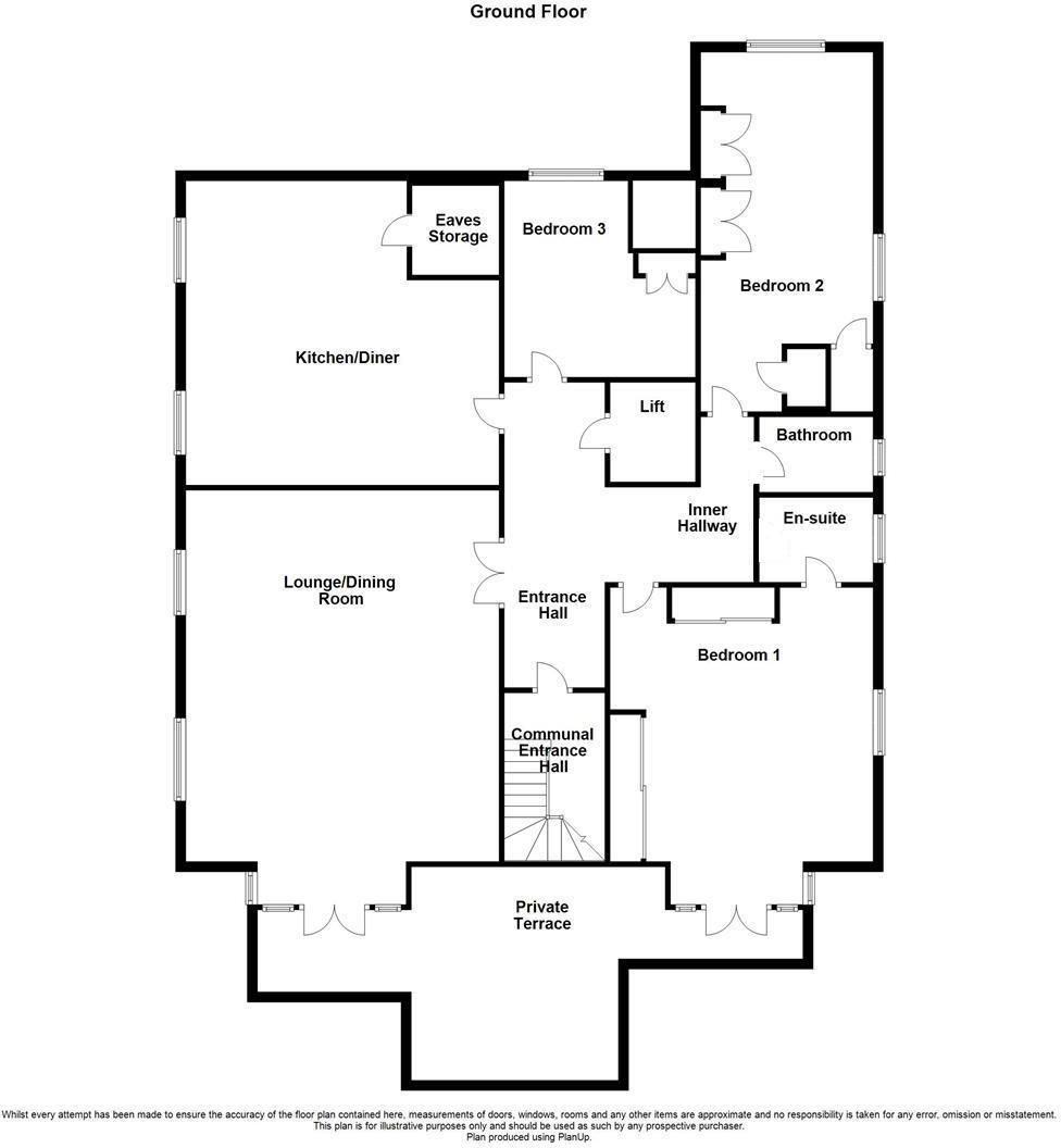 Penthouse, 13 Lea House, Mill Road, Eastbourne floorplan