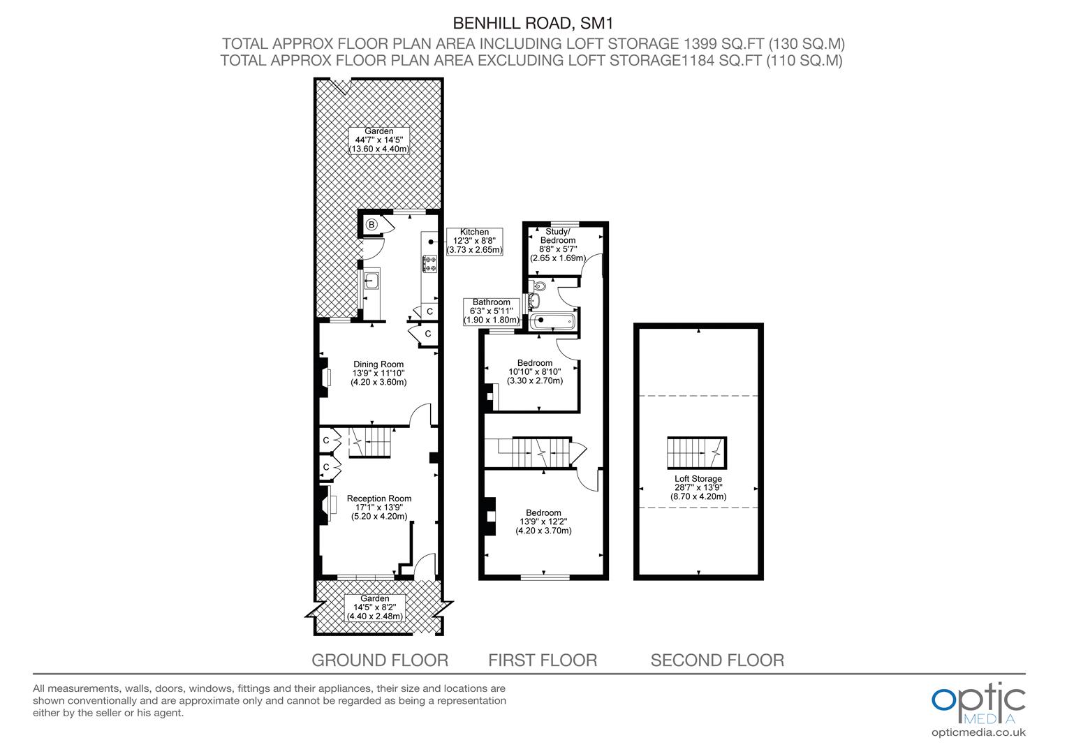 47, Benhill Road, Sutton floorplan