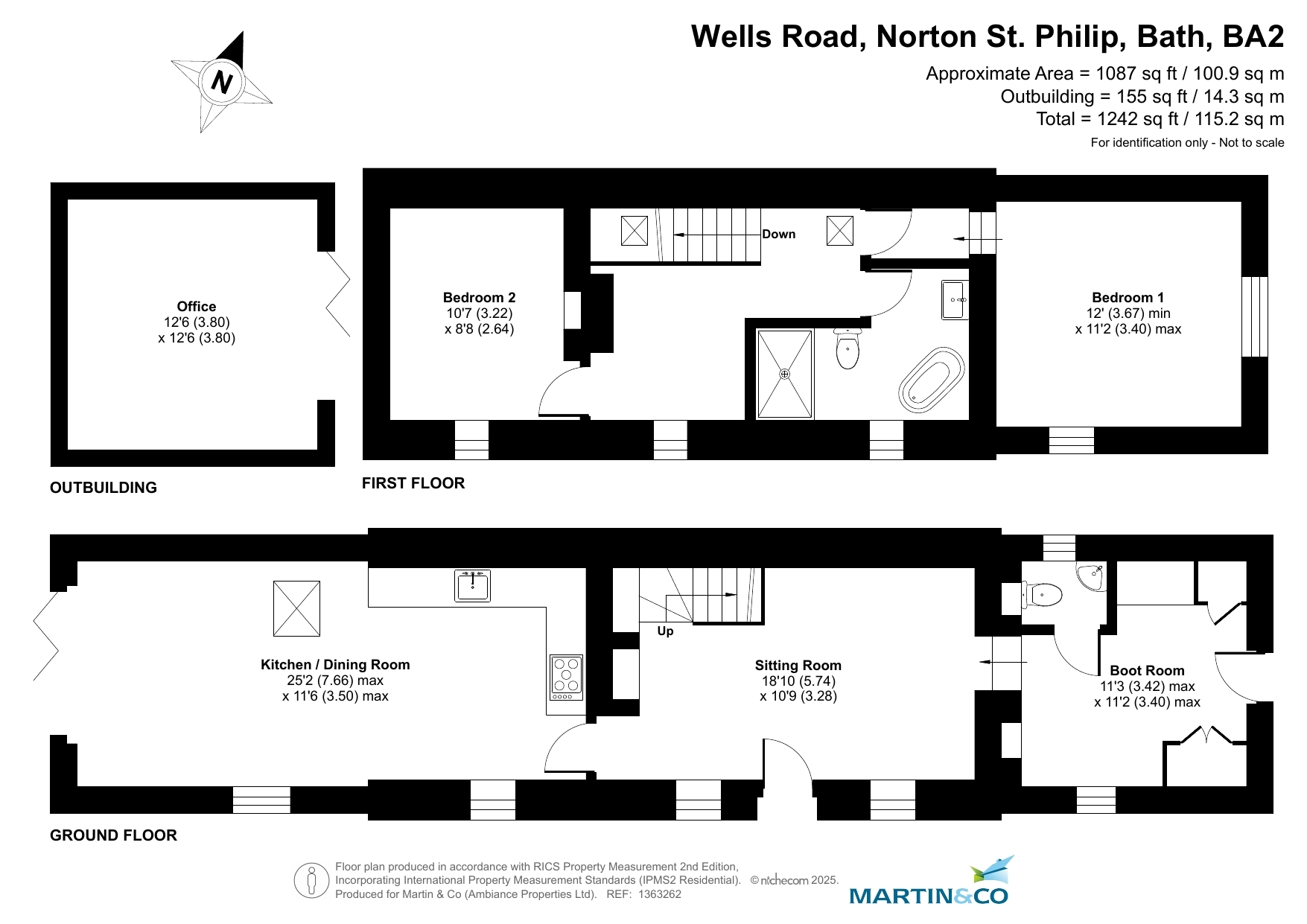 1, Wells Road, Bath floorplan