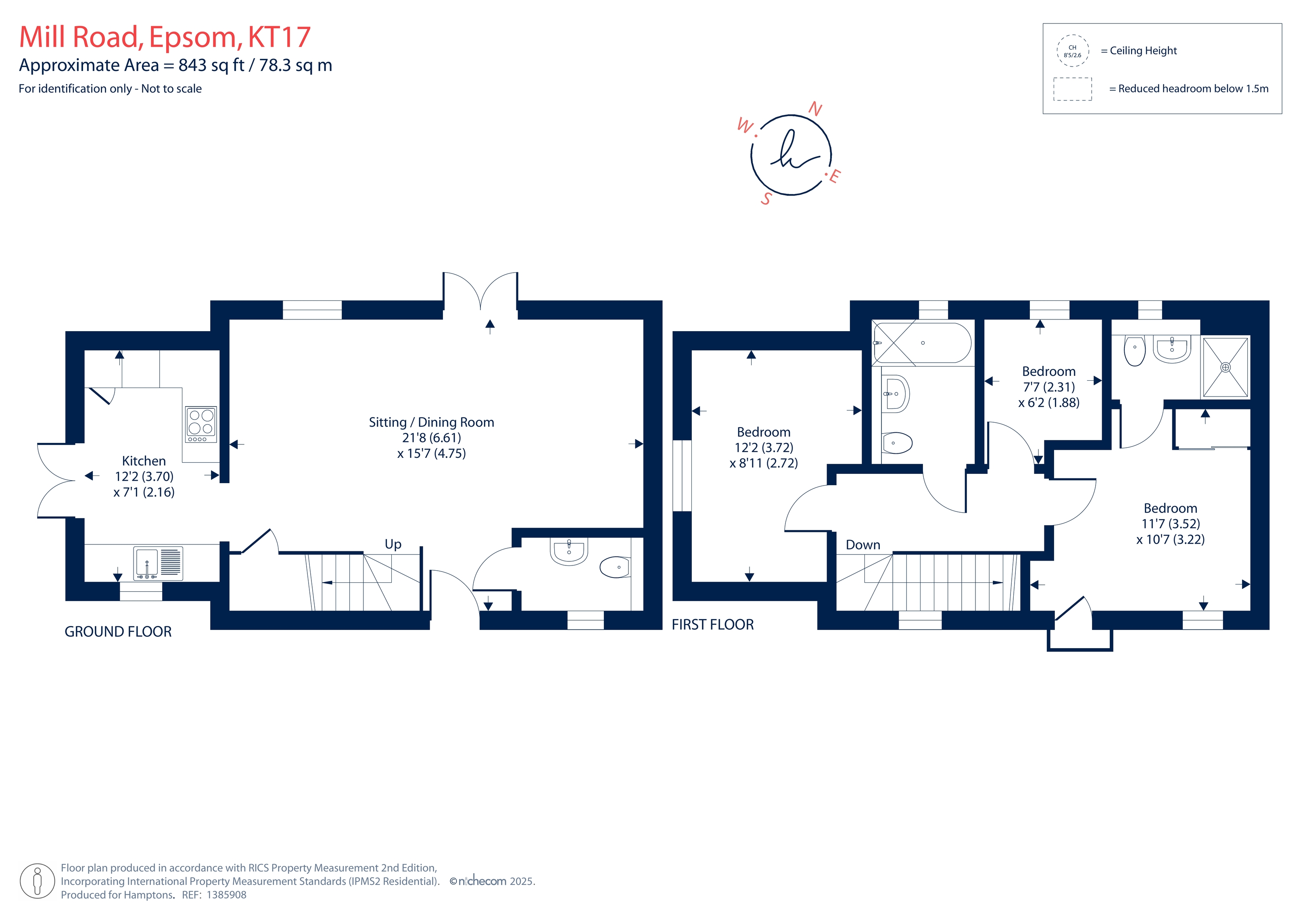 1, Mill Road, Epsom floorplan