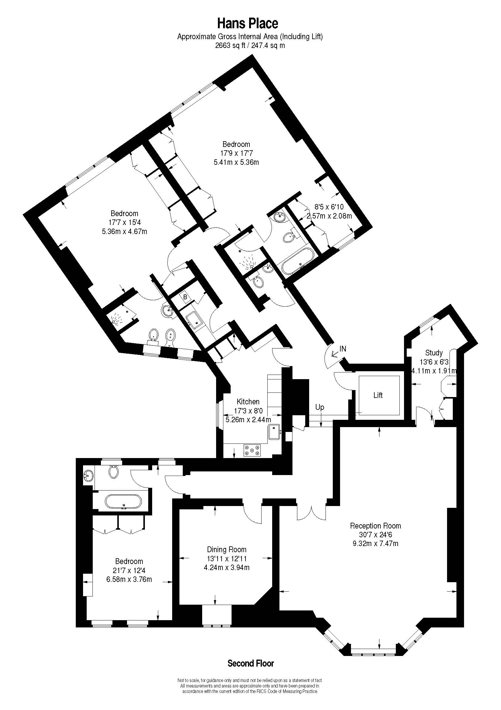 3, 19, Hans Place, Knightsbridge floorplan