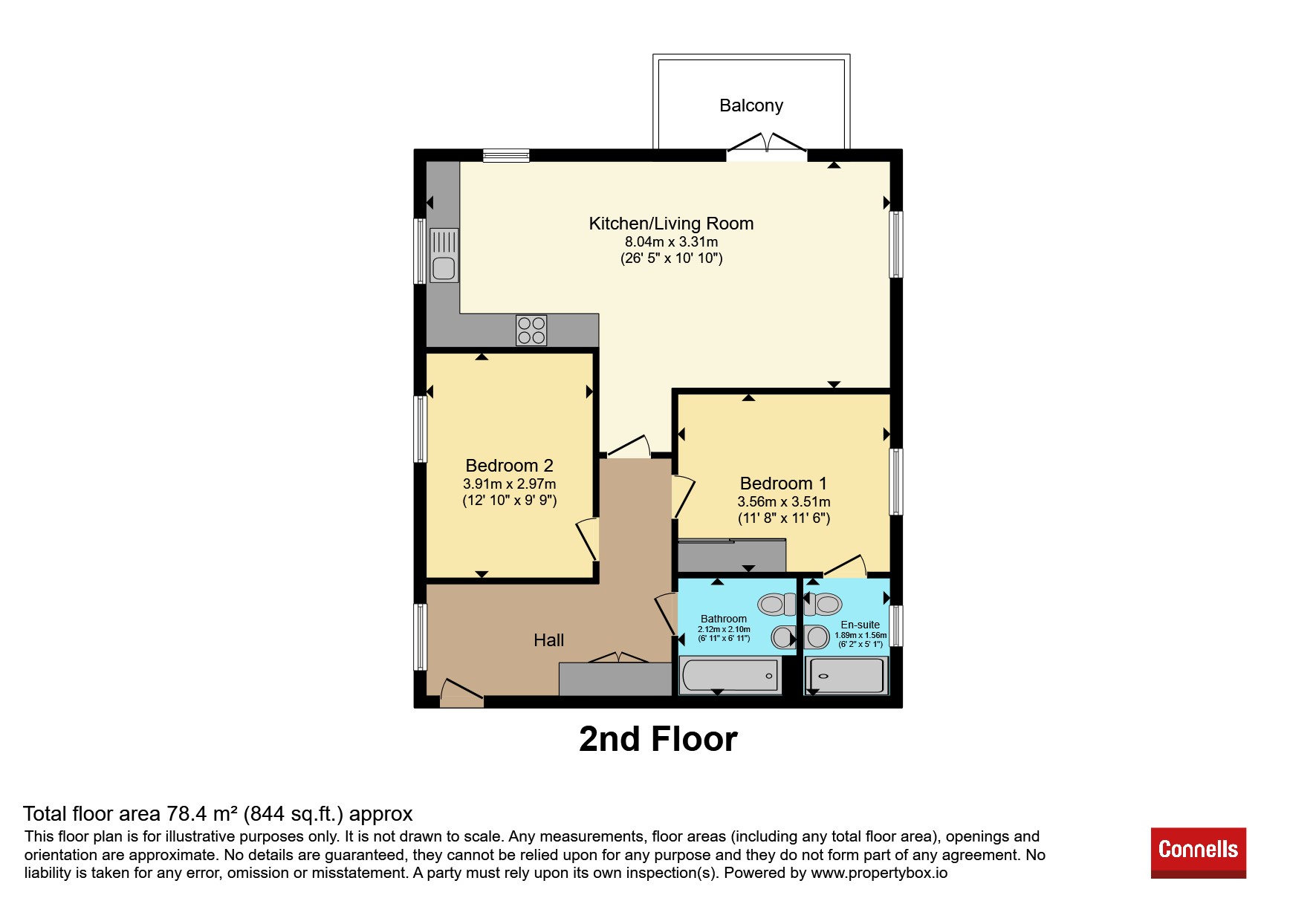 Apartment 8, Radford House, Salomons Grove, Tunbridge Wells floorplan