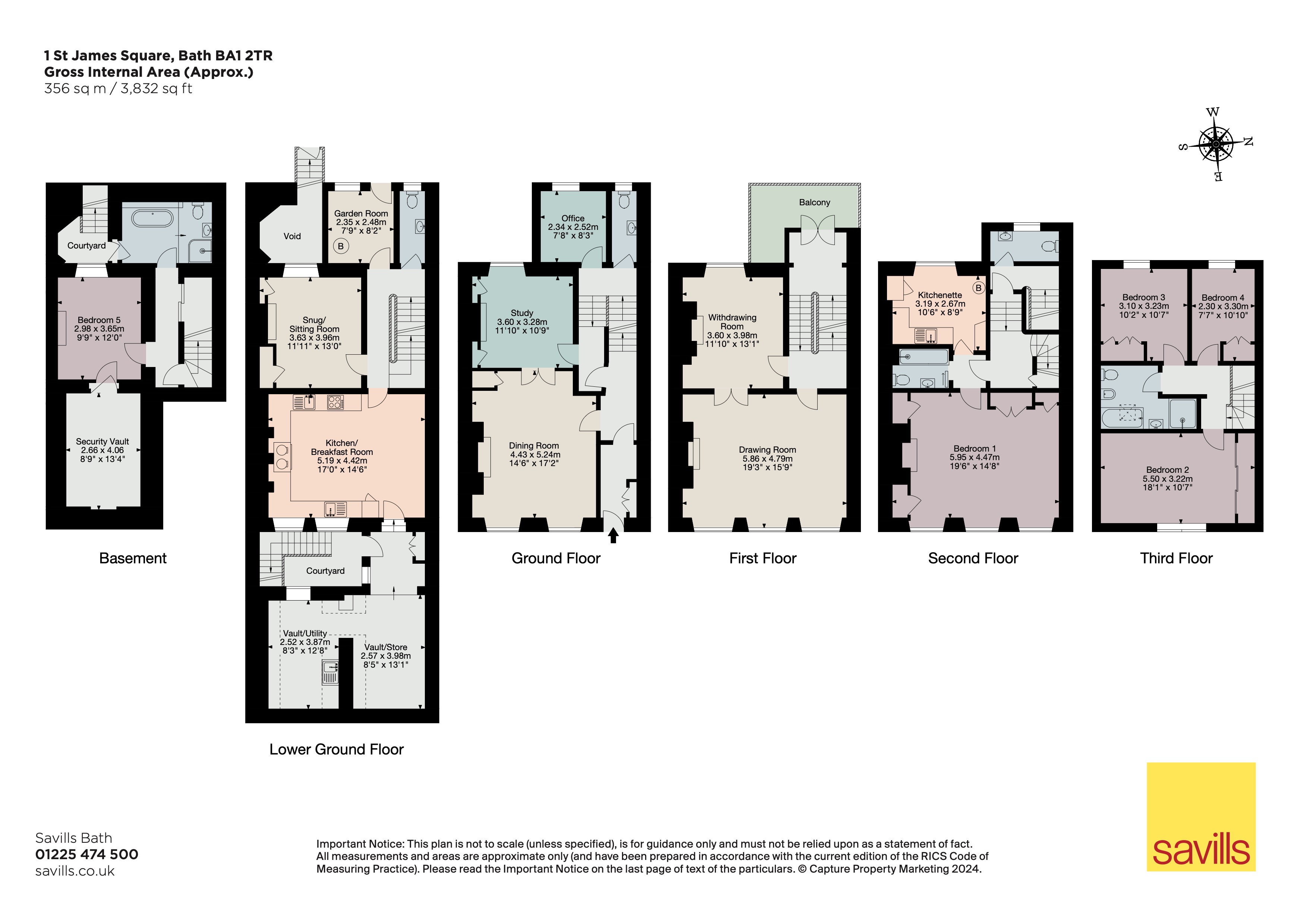 1, St. James's Square, Bath floorplan
