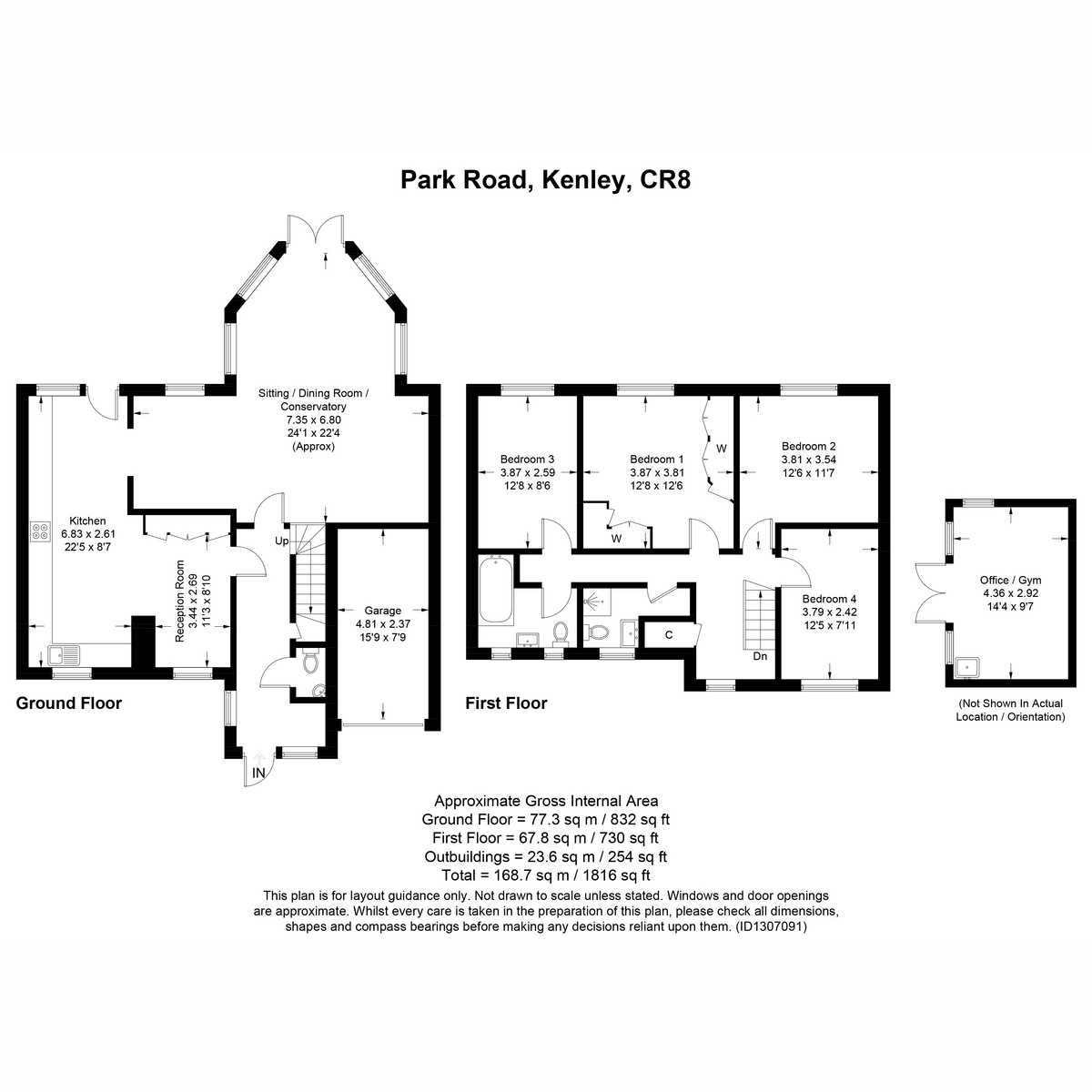 54, Park Road, Kenley floorplan