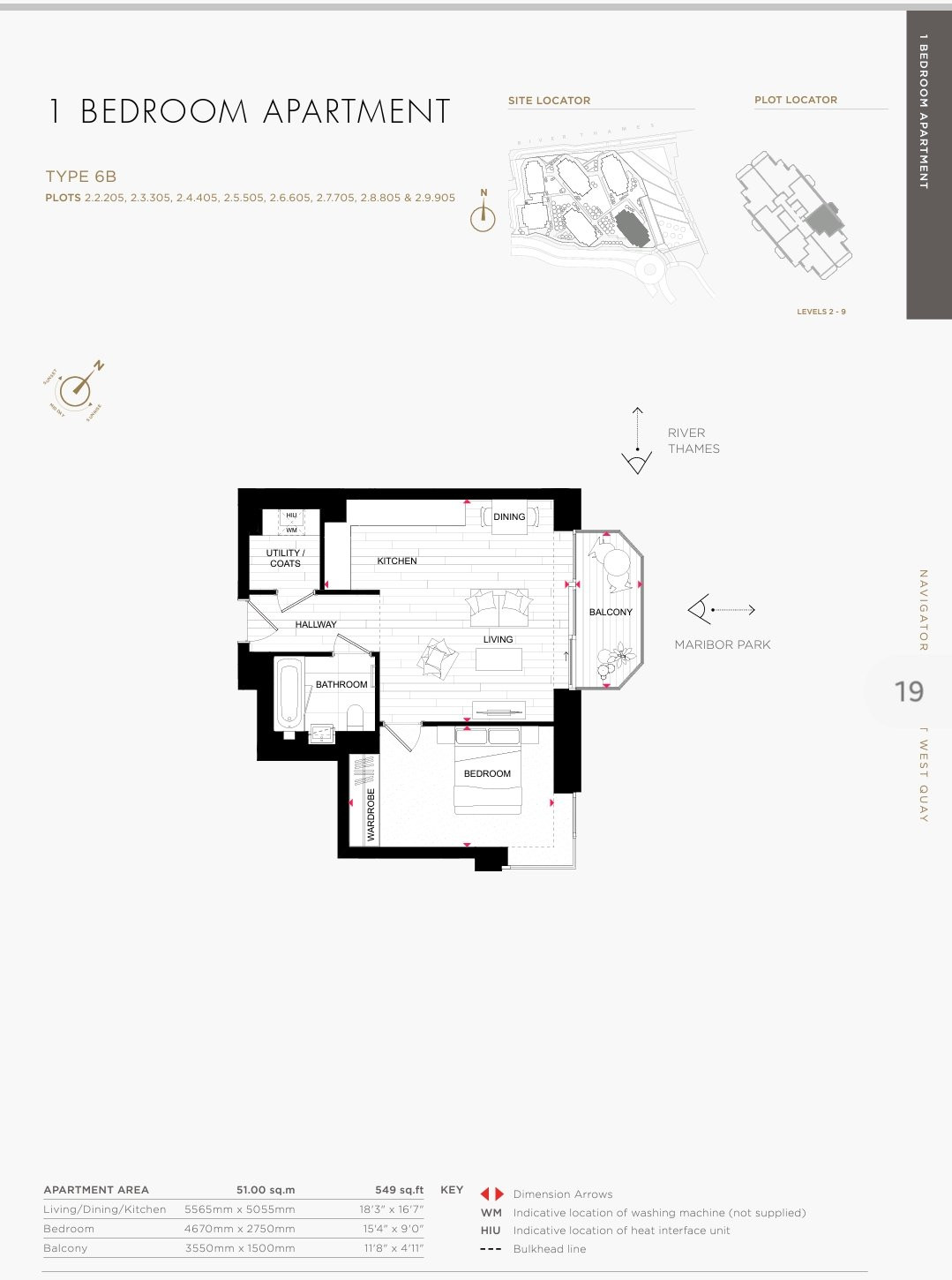 Flat 303, Forbes Apartments, Woolwich floorplan