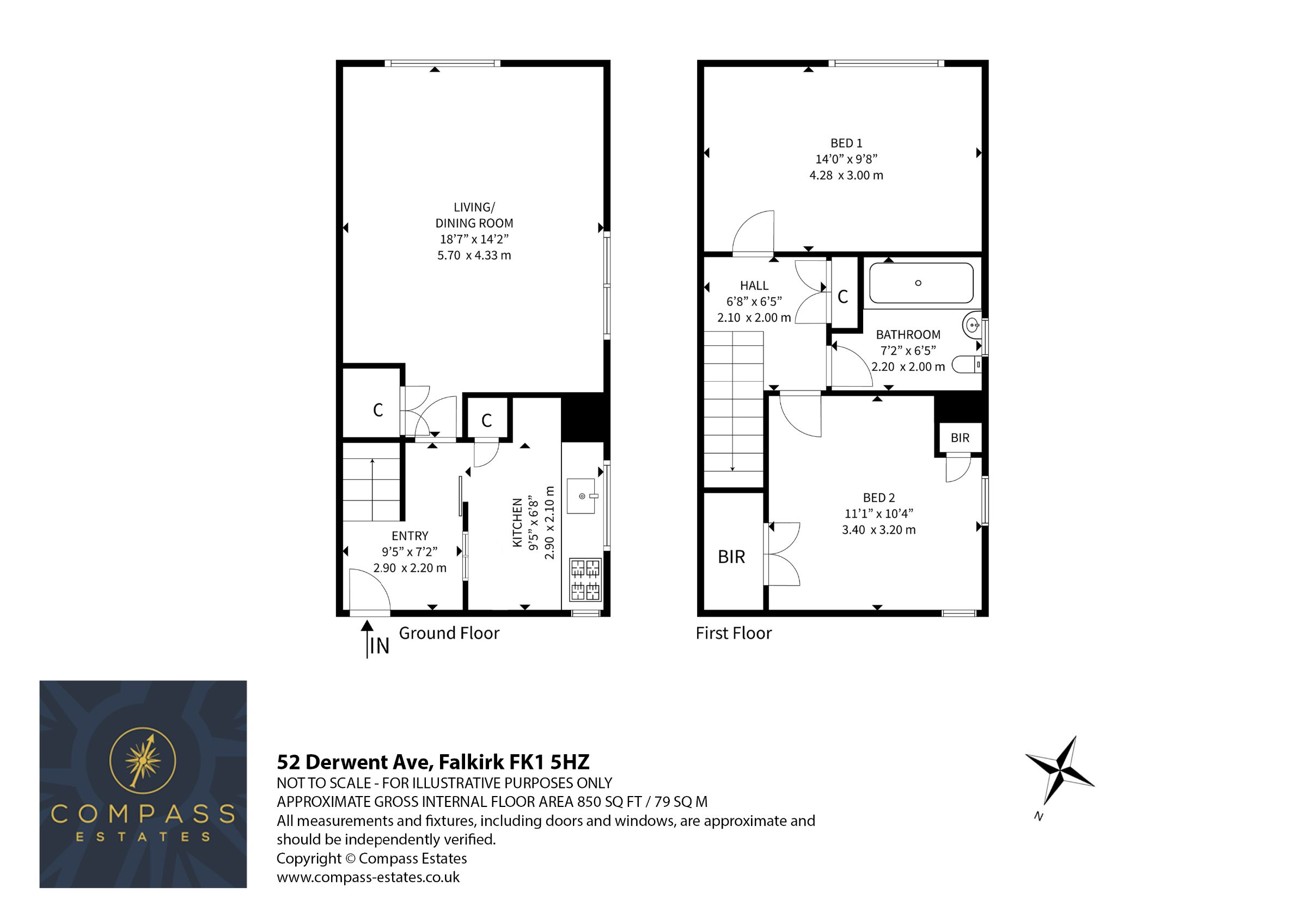 52 Derwent Avenue, Falkirk floorplan