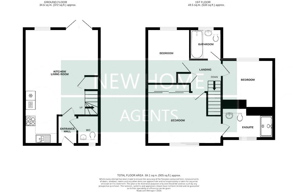 3, Charles Crescent, Rochford floorplan